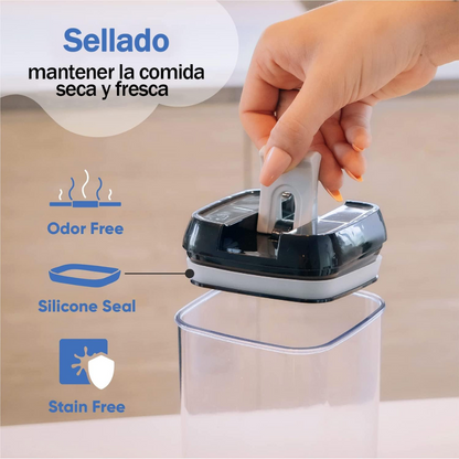 Organizador Frascos Herméticos Para Cocina X7 Recipientes