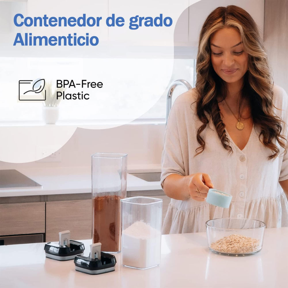 Organizador Frascos Herméticos Para Cocina X7 Recipientes